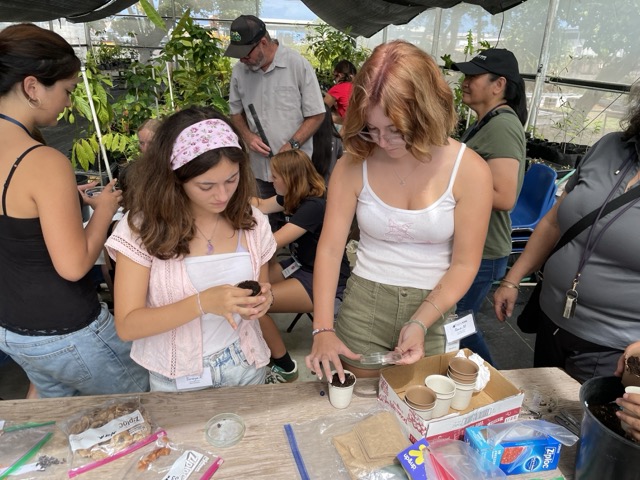 STARS students planting seeds
