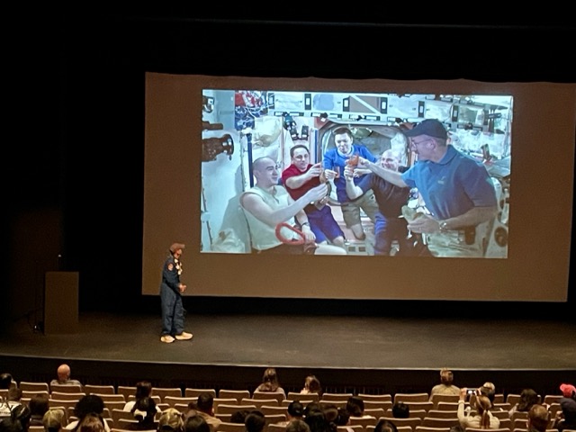 Astronaut Donald Pettit gives the keynote speech at Onizuka Day.